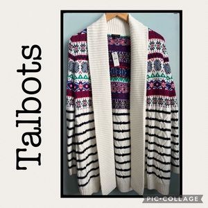 NWT Talbots Open Front Duster Cardigan